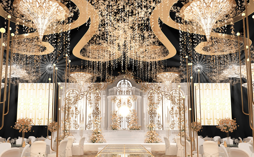 南华花木兰喜事汇金色大厅效果展示